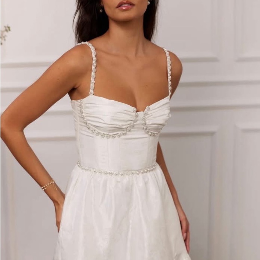 V. Chapman Ivory Midi Dress